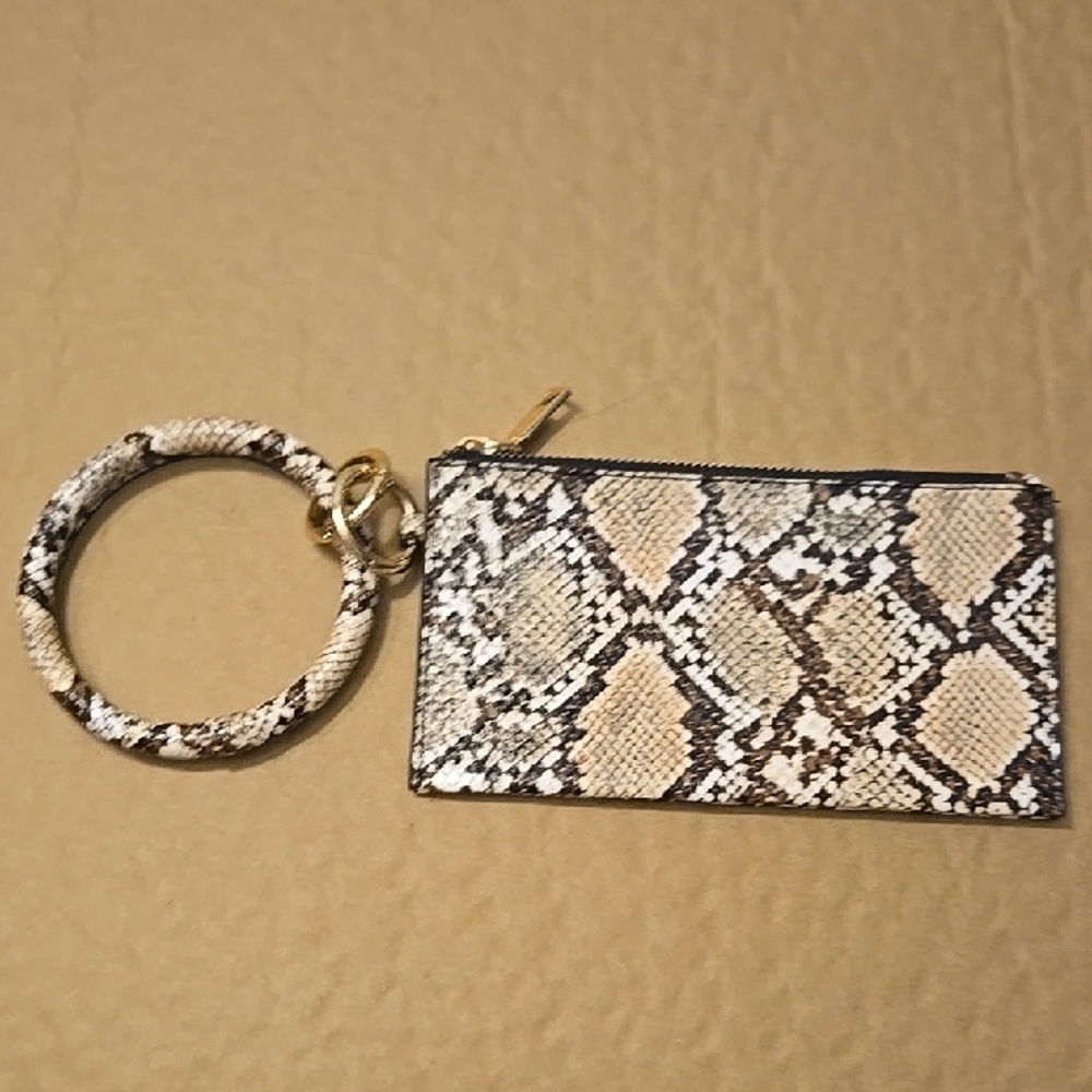 Snakeskin Pattern Wristlet Keychain